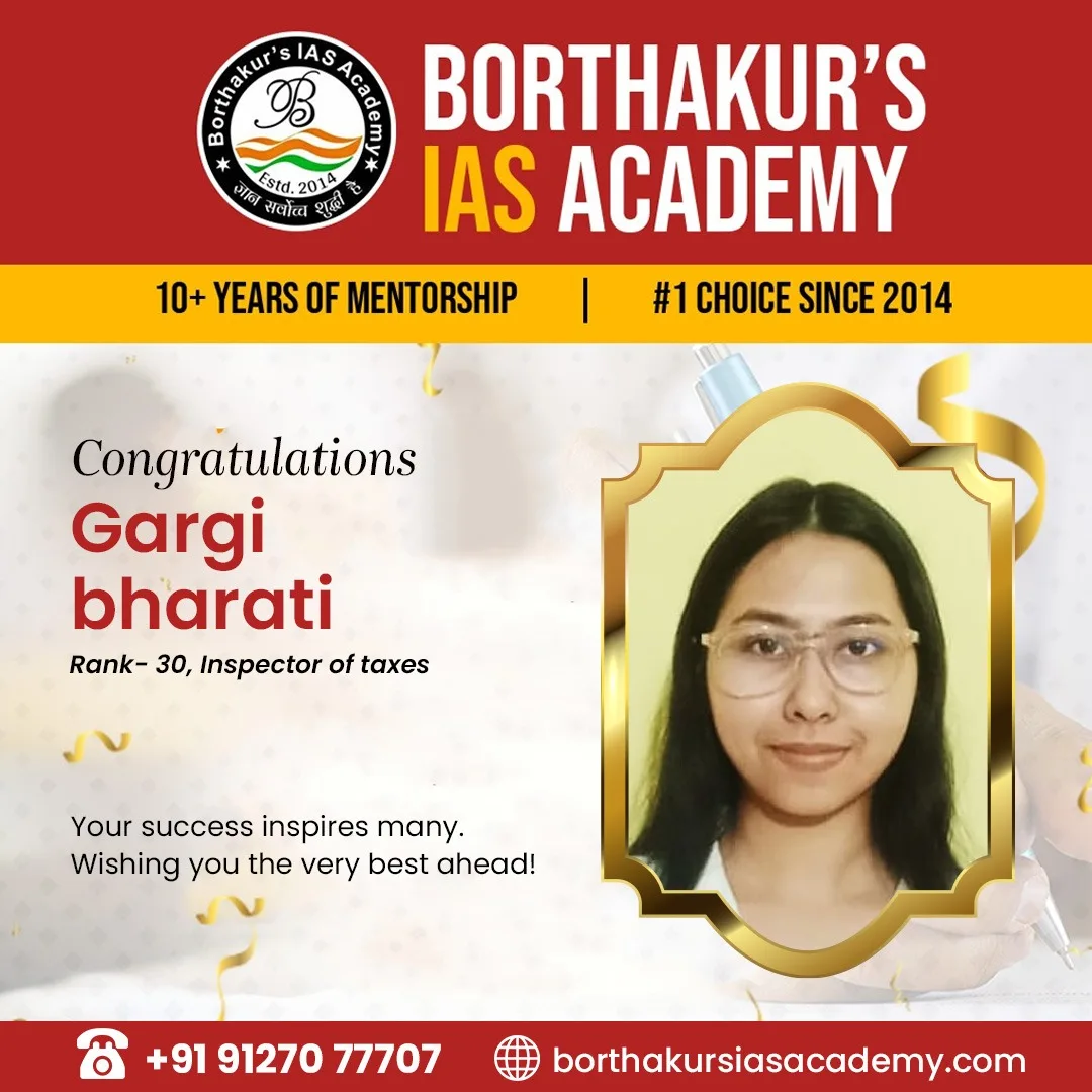 Gargi Bharati Rank 30 Inspector of Taxes